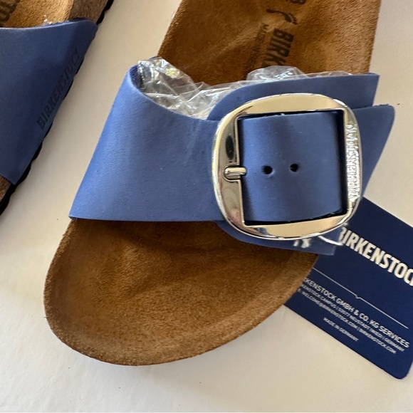Birkenstock MADRID BIG BUCKLE Navy Blue leather Sandals 38 women’s - Picture 5 of 15